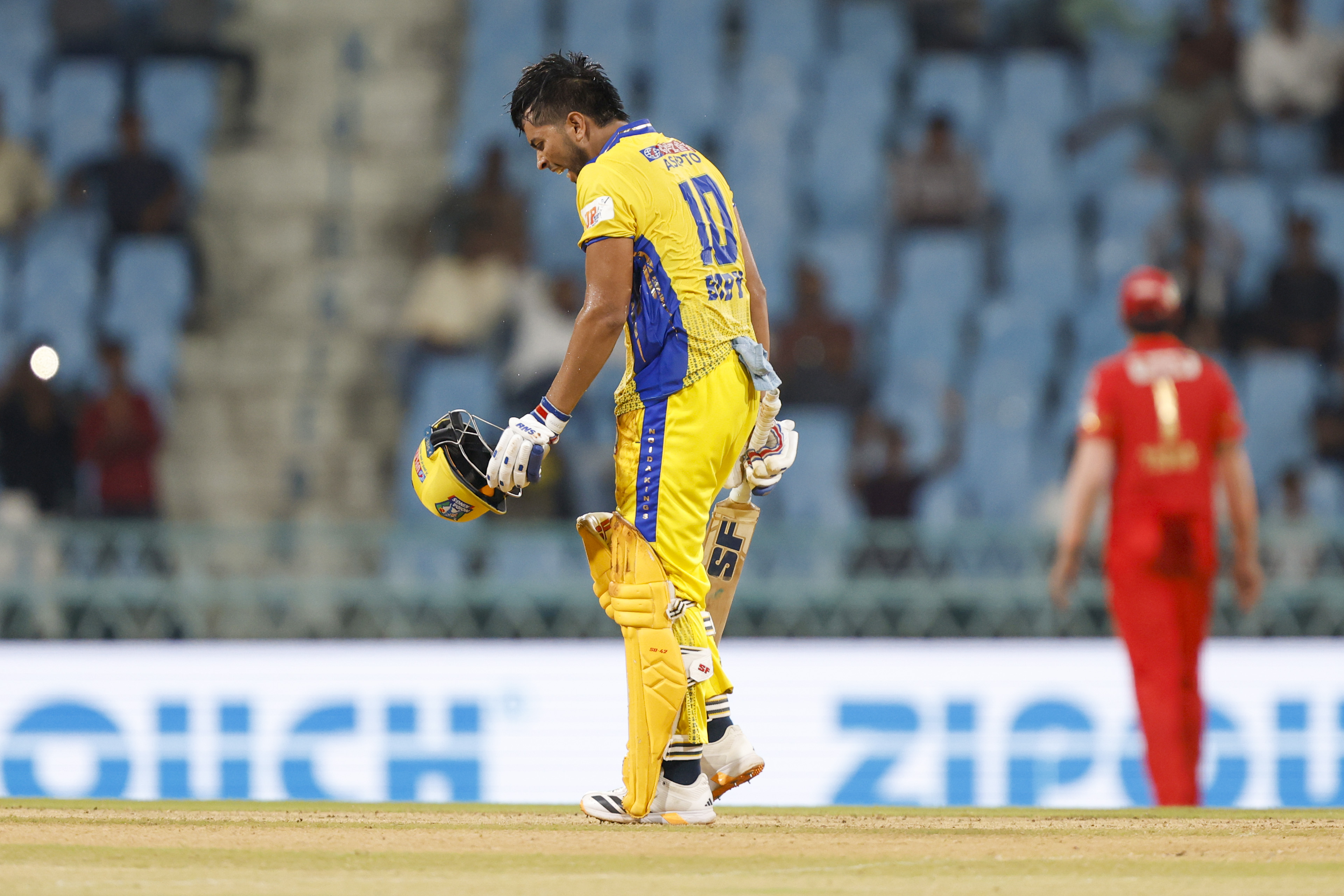 Bobby Yadav of Noida Kings during the UPT20 League Season 4 afternoon fixture on 15 August 2026 at Bharat Ratna Shri Atal Bihari Vajpayee Ekana Cricket Stadium, Lucknow, Uttar Pradesh, India, Noida Kings take on Kanpur Superstars in Match 2 as the tournament continues with high‑intensity T20 action.Photos by: Arjun Singh / aceimages.in for UPT20
