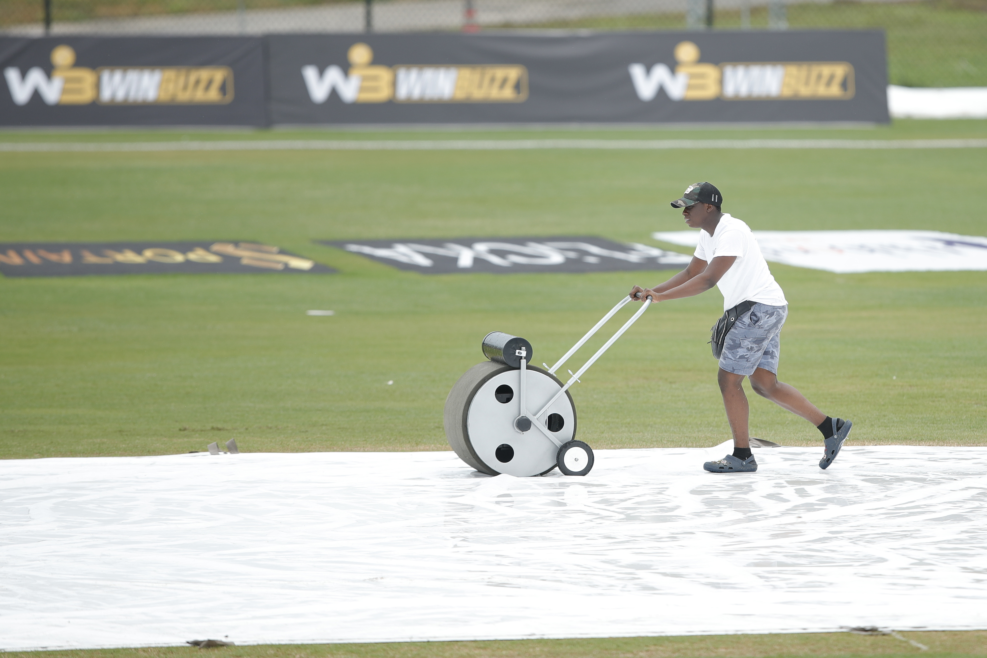 Match Postponed Due to rain during match 1 of the US Masters T10 League between the Atlanta Riders and the Texas Chargers at the Central Broward Park in Lauderhill, Florida on the 18 August 2023Photo by Saikat Das / ACEIMAGES for US Masters T10