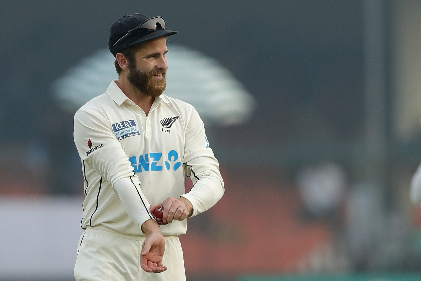 Kane Williamson captain of New Zealand  during day three of the 1st Test match between India and New Zealand held at the Green Park International Stadium in Kanpur on the 27th November 2021Photo by Saikat Das / Sportzpics for BCCI
