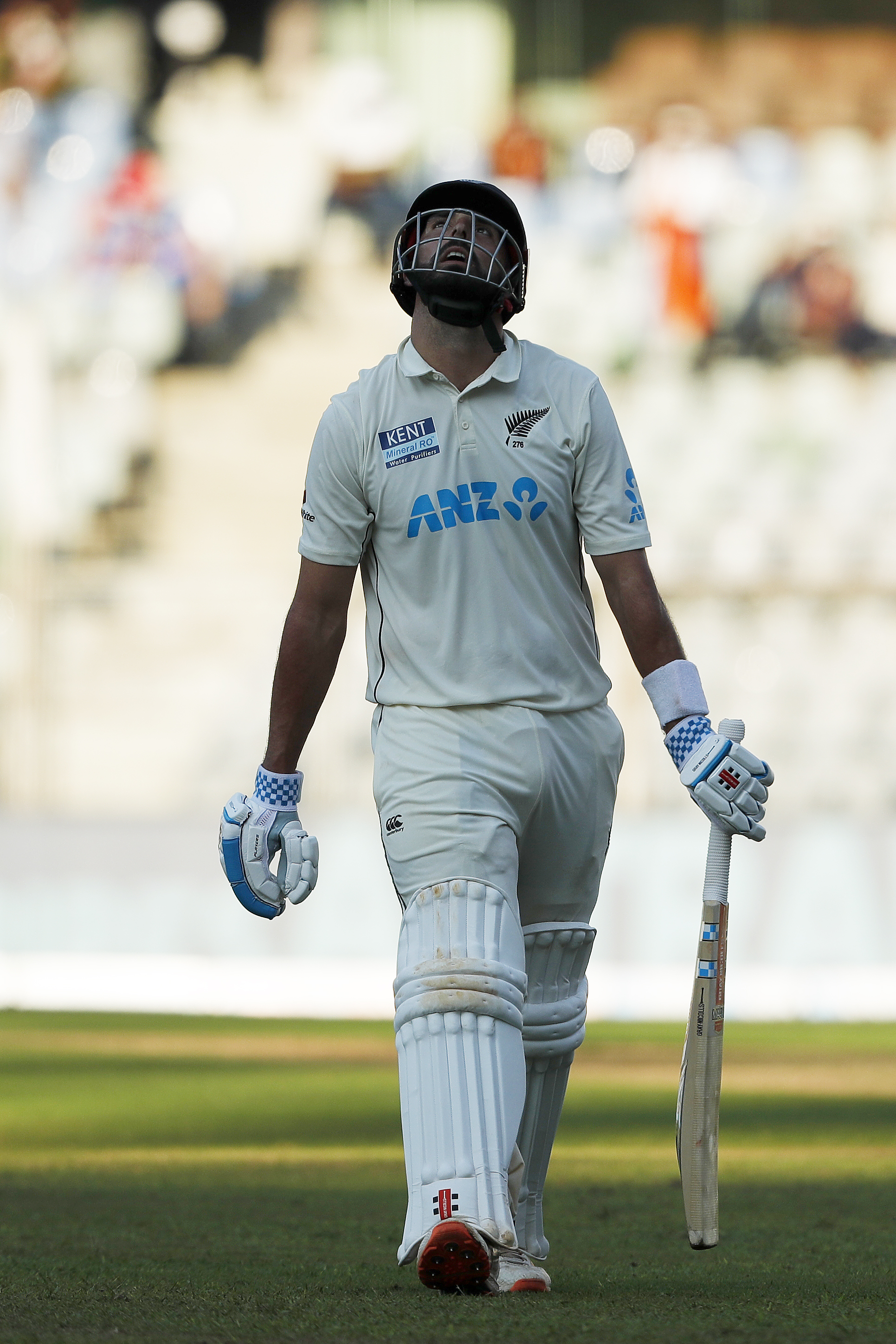 Daryl Mitchell of New Zealand  during day three of the 2nd test match between India and New Zealand held at the Wankhede Stadium in Mumbai on the 5th December 2021Photo by Saikat Das / Sportzpics for BCCI