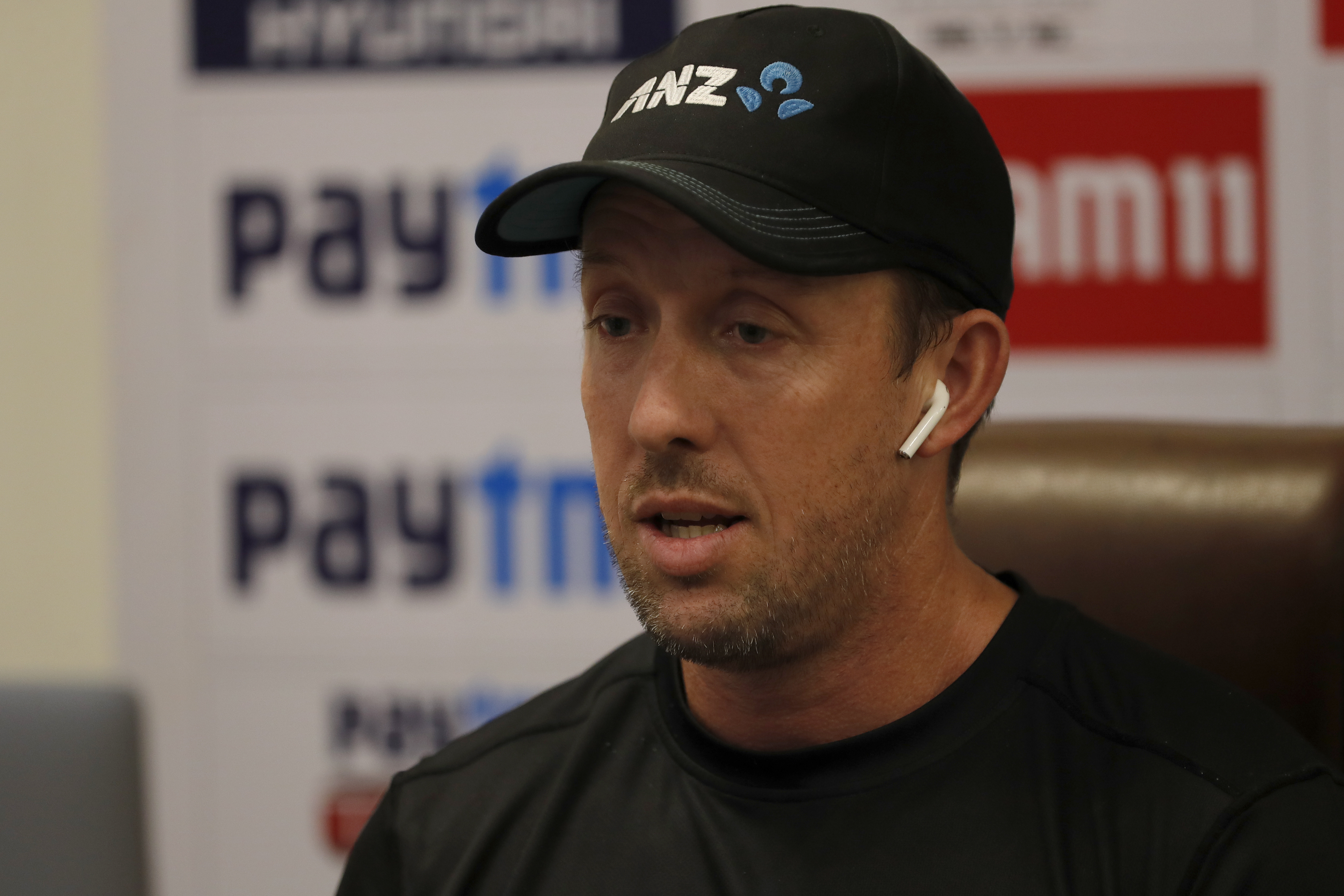 Luke Ronchi batting coach of New Zealand  at pc during day four of the 1st Test match between India and New Zealand held at the Green Park International Stadium in Kanpur on the 28th November 2021Photo by Saikat Das / Sportzpics for BCCI