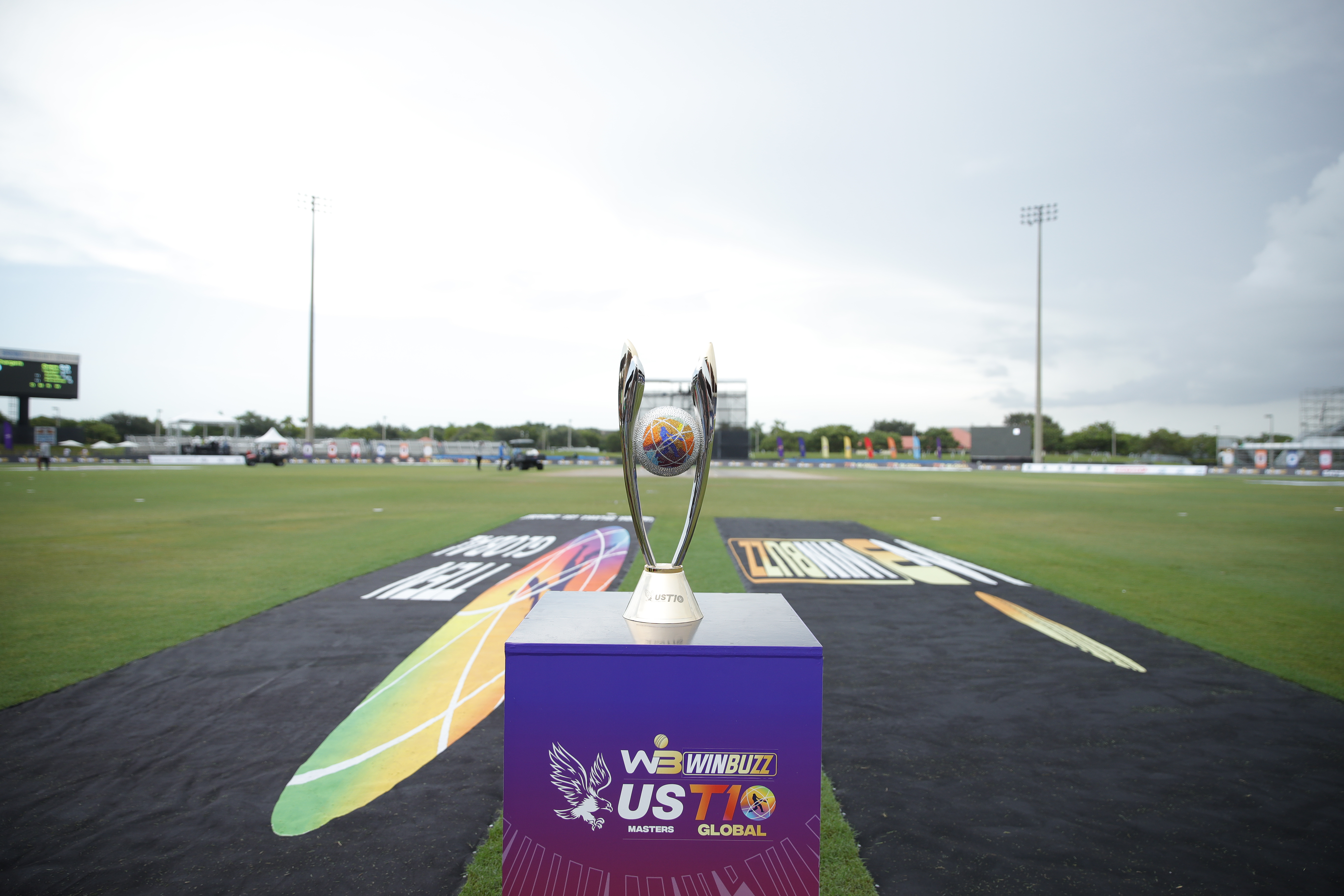 Trophy  during match 1 of the US Masters T10 League between the Atlanta Riders and the Texas Chargers at the Central Broward Park in Lauderhill, Florida on the 18 August 2023Photo by Saikat Das / ACEIMAGES for US Masters T10