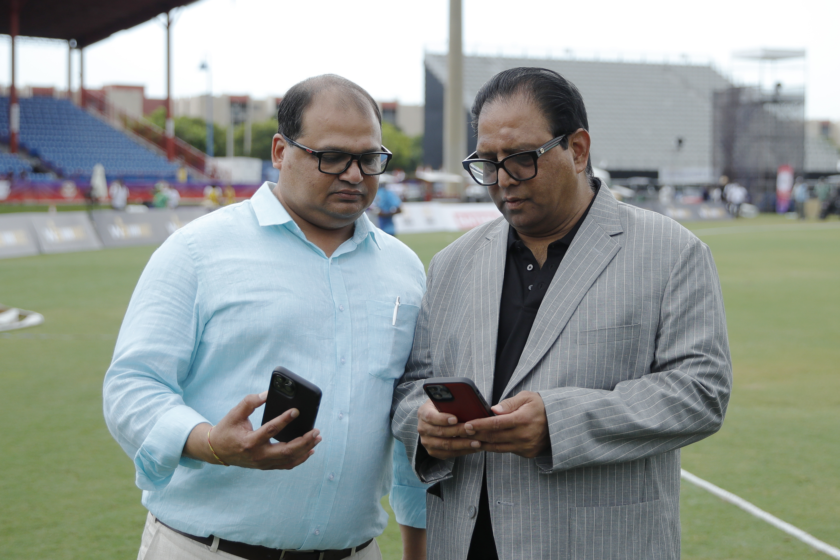 Nawab Shaji Ul Mulk The Founder & Chairman of T Ten Sports Management & T Ten Global Sports giving speech at Opening ceremony during match 1 of the US Masters T10 League between the Atlanta Riders and the Texas Chargers at the Central Broward Park in Lauderhill, Florida on the 18 August 2023Photo by Saikat Das / ACEIMAGES for US Masters T10