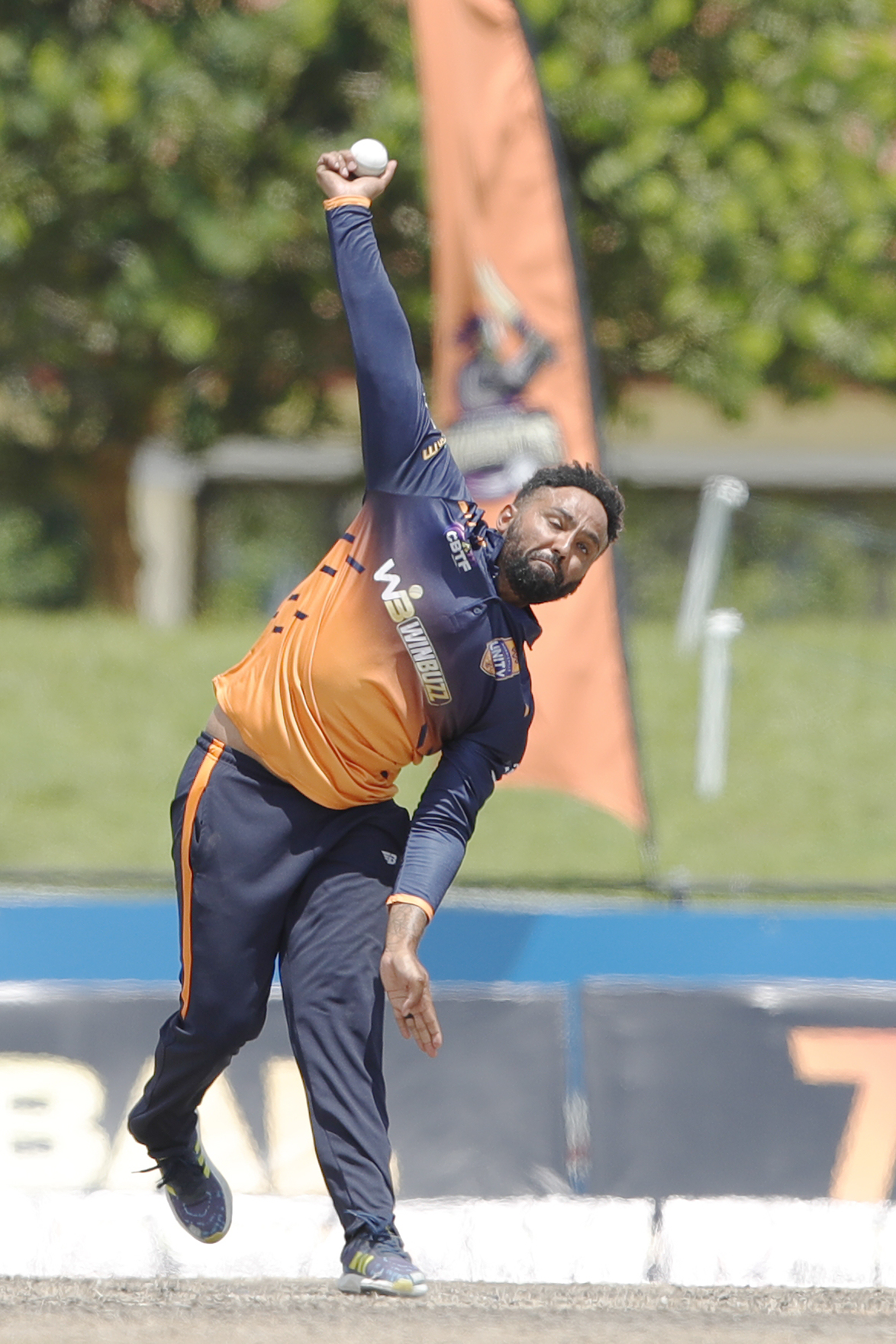 Dane Piedt of Morrisville Unity bowling during match 23, Eliminator 1 of the US Masters T10 League between the Texas Chargers and the Morrisville Unity at the Central Broward Park in Lauderhill, Florida on the 26th August 2023 Photo by Saikat Das / ACEIMAGES for US Masters T10