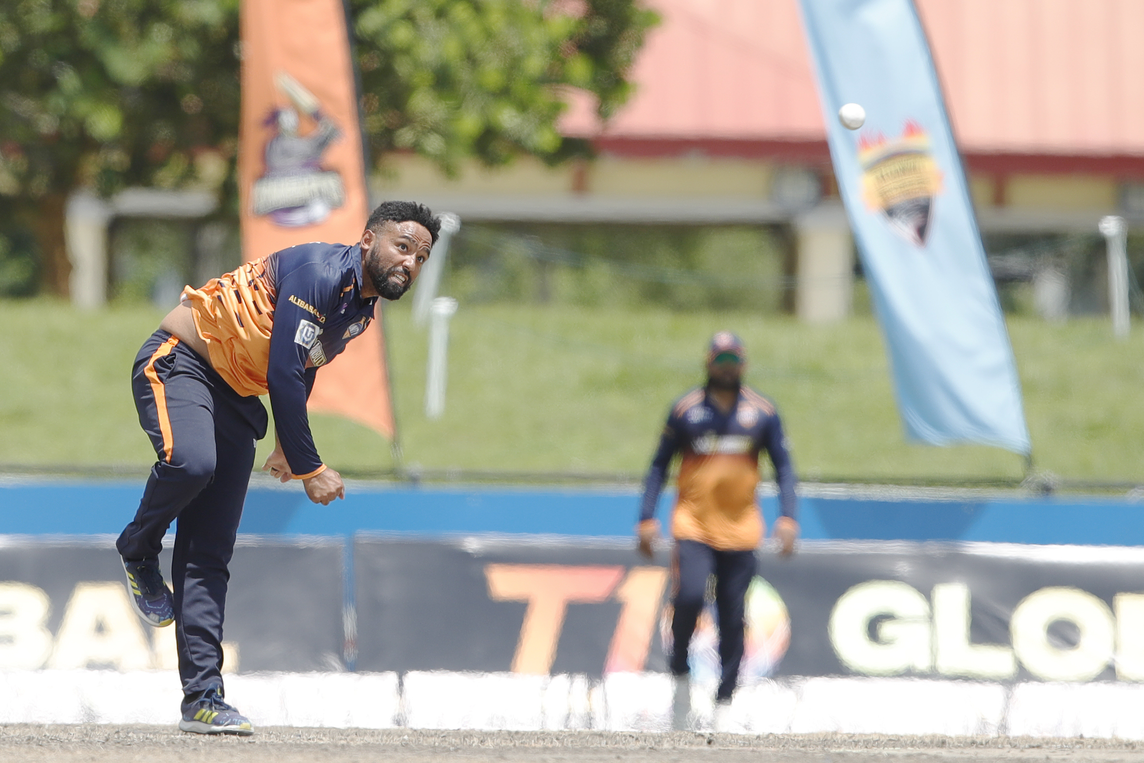 Dane Piedt of Morrisville Unity bowling during match 23, Eliminator 1 of the US Masters T10 League between the Texas Chargers and the Morrisville Unity at the Central Broward Park in Lauderhill, Florida on the 26th August 2023 Photo by Saikat Das / ACEIMAGES for US Masters T10