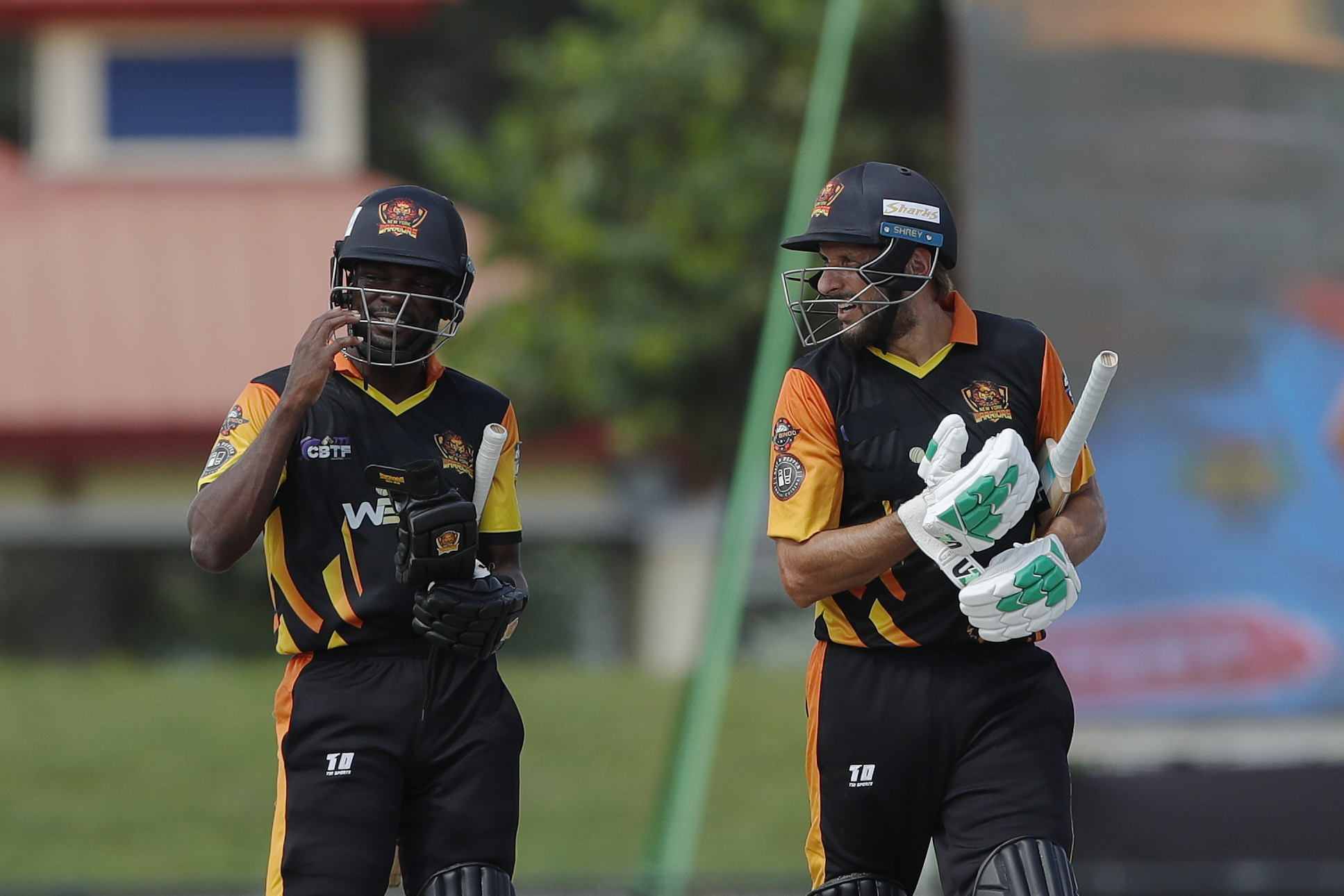New York Warriors celebrating win during match 5 (rescheduled) of the US Masters T10 League between the Atlanta Riders and the New York Warriors at the Central Broward Park in Lauderhill, Florida on the 21st August 2023 Photo by Saikat Das / ACEIMAGES for US Masters T10