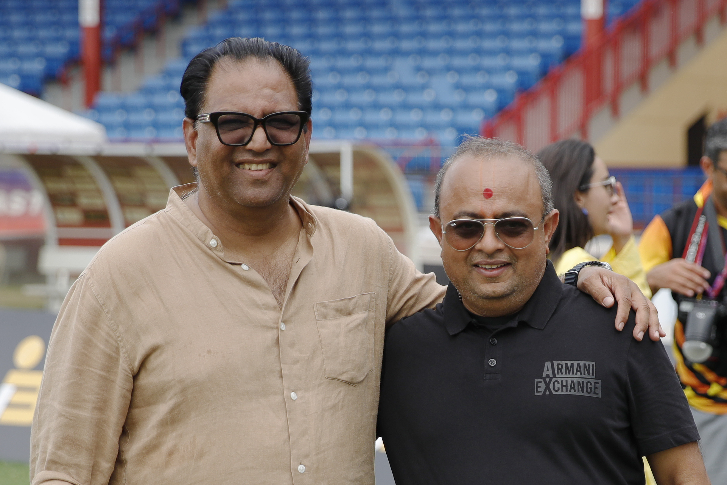 Nawab Shaji Ul Mulk The Founder & Chairman of T Ten Sports Management & T Ten Global Sports during match 9 of the US Masters T10 League between the NJ Tritons and theNew York Warriors at the Central Broward Park in Lauderhill, Florida on the 20 August 2023Photo by Saikat Das / ACEIMAGES for US Masters T10