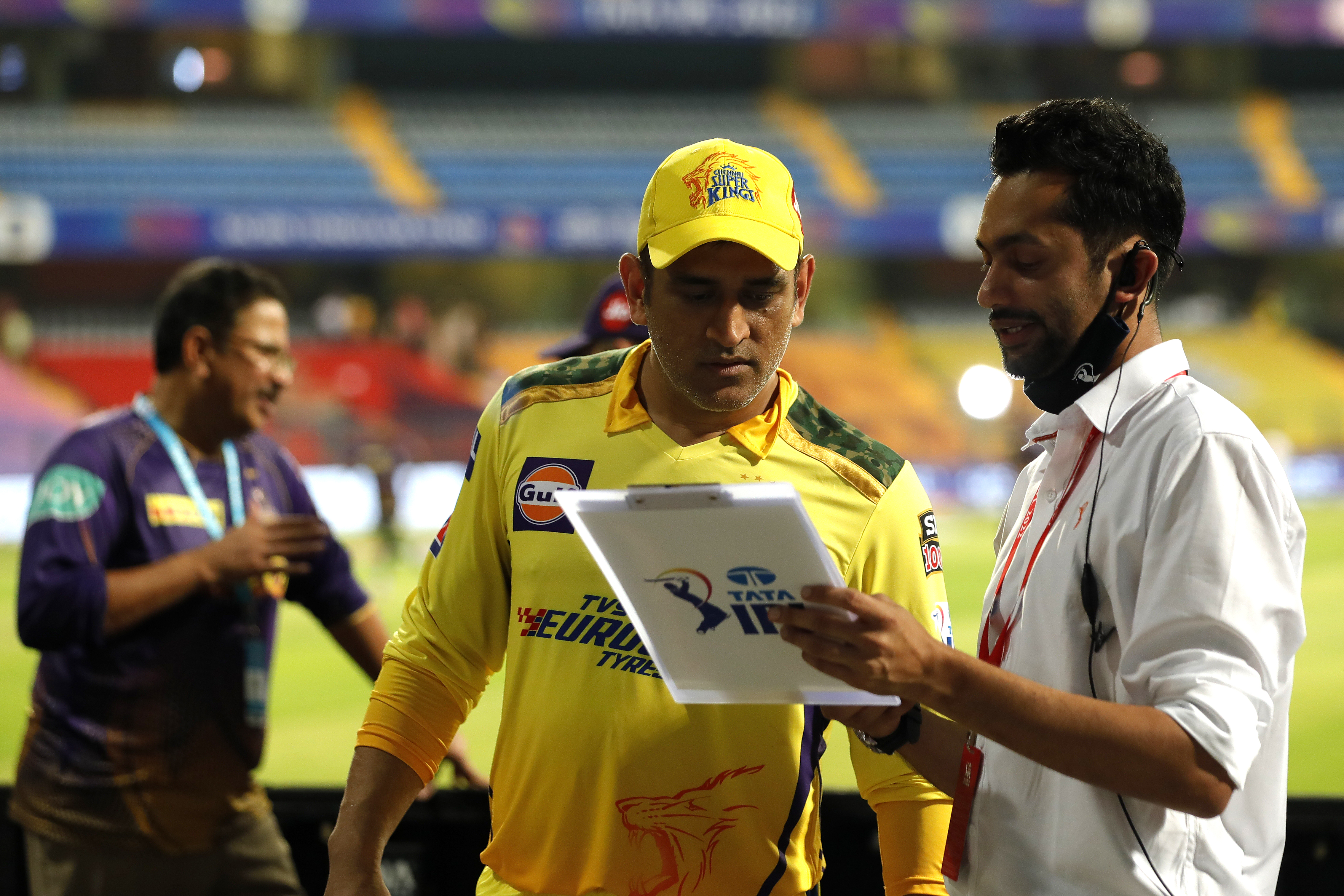 MS Dhoni of the Chennai Superkings during match 1 of the TATA Indian Premier League 2022 (IPL season 15) between the Chennai Superkings and the Kolkata Knight Riders held at the Wankhede stadium in Mumbai on the 26th March 2022Photo by Saikat Das / Sportzpics for IPL