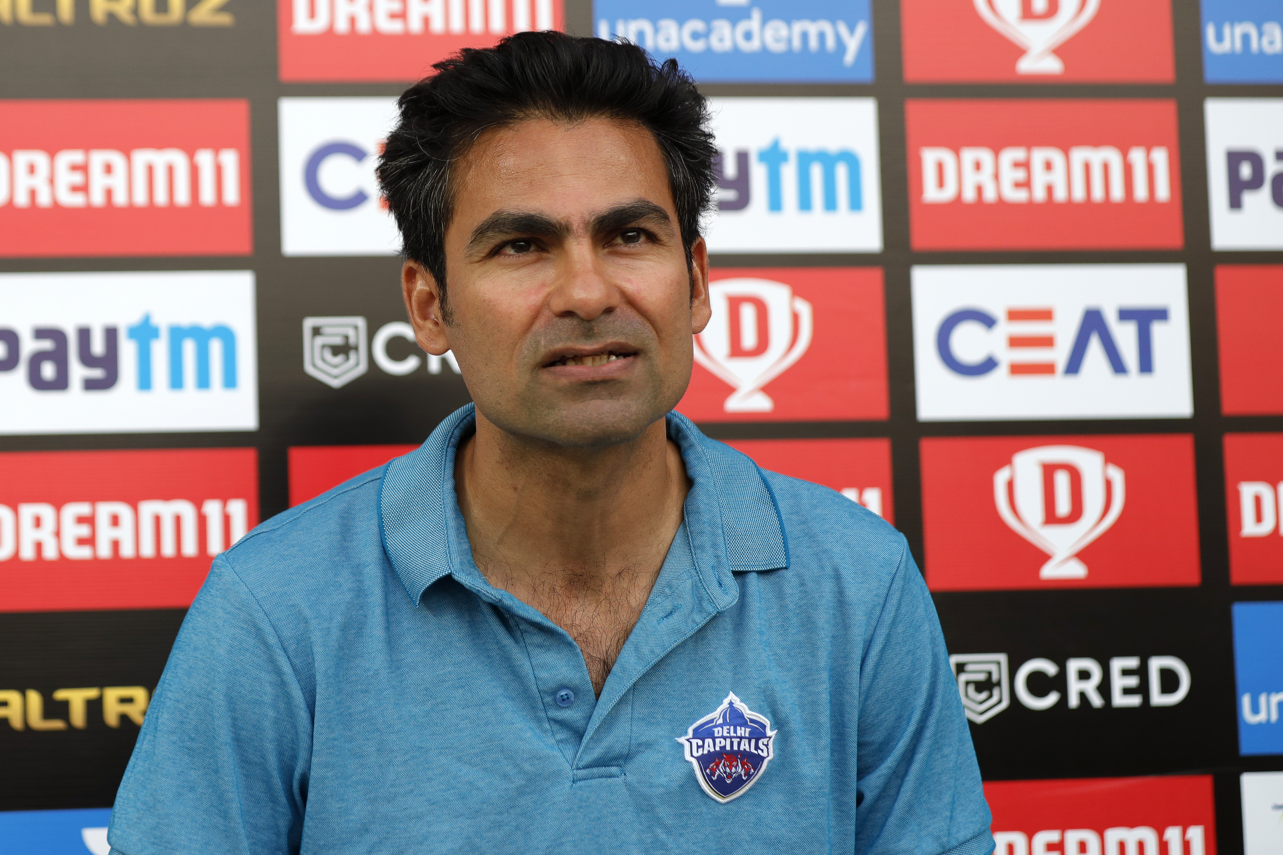 Mohammad Kaif, asst coach of The Delhi Capitals during match 51 of season 13 of the Dream 11 Indian Premier League (IPL) between the Delhi Capitals and the Mumbai Indians held at the Dubai International Cricket Stadium, Dubai in the United Arab Emirates on the 31st October 2020.  Photo by: Saikat Das  / Sportzpics for BCCI