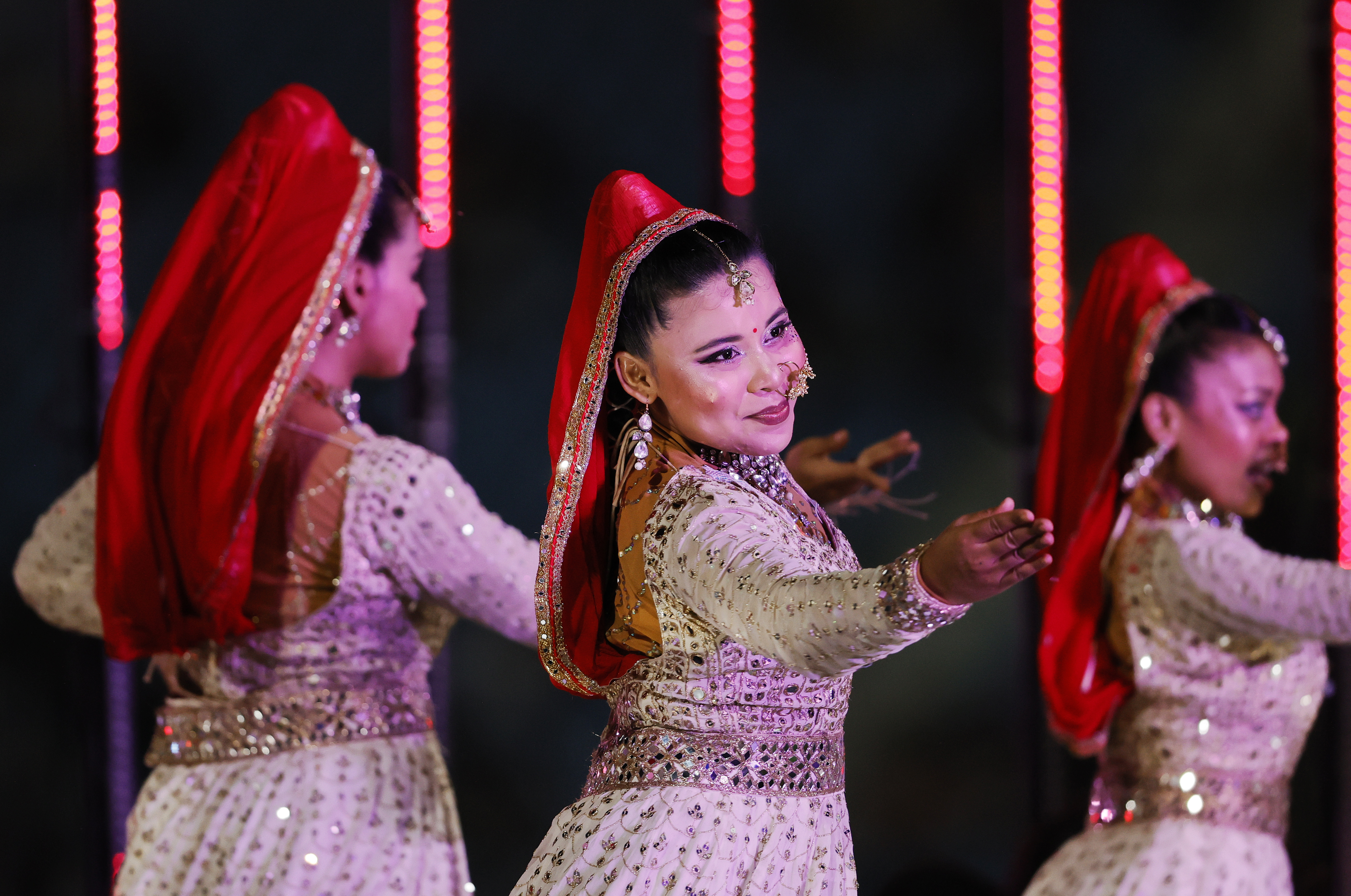 Jasmine Sandlas ceaw performing during the UPT20 League Season 4 grand opening ceremony and live concert on 14 August 2026 at Bharat Ratna Shri Atal Bihari Vajpayee Ekana Cricket Stadium, Lucknow, Uttar Pradesh, India. Photos by: s Saikat Das / aceimages.in for UPT20