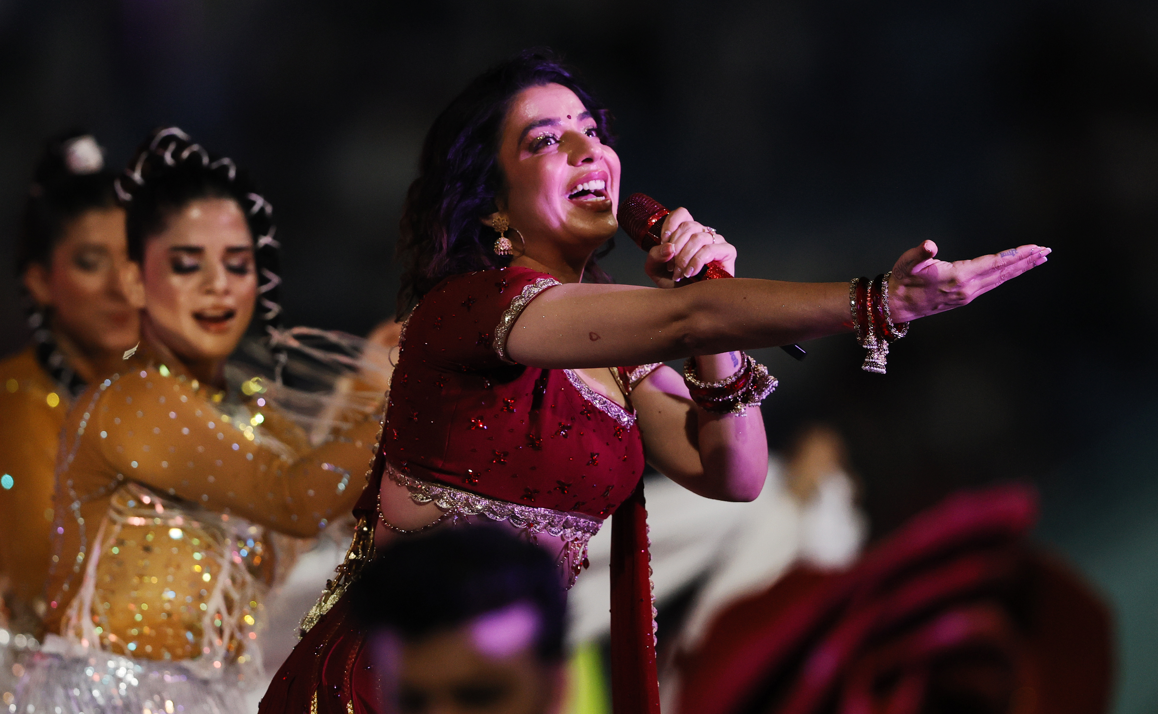 Jasmine Sandlas performing during the UPT20 League Season 4 grand opening ceremony and live concert on 14 August 2026 at Bharat Ratna Shri Atal Bihari Vajpayee Ekana Cricket Stadium, Lucknow, Uttar Pradesh, India. Photos by: s Saikat Das / aceimages.in for UPT20