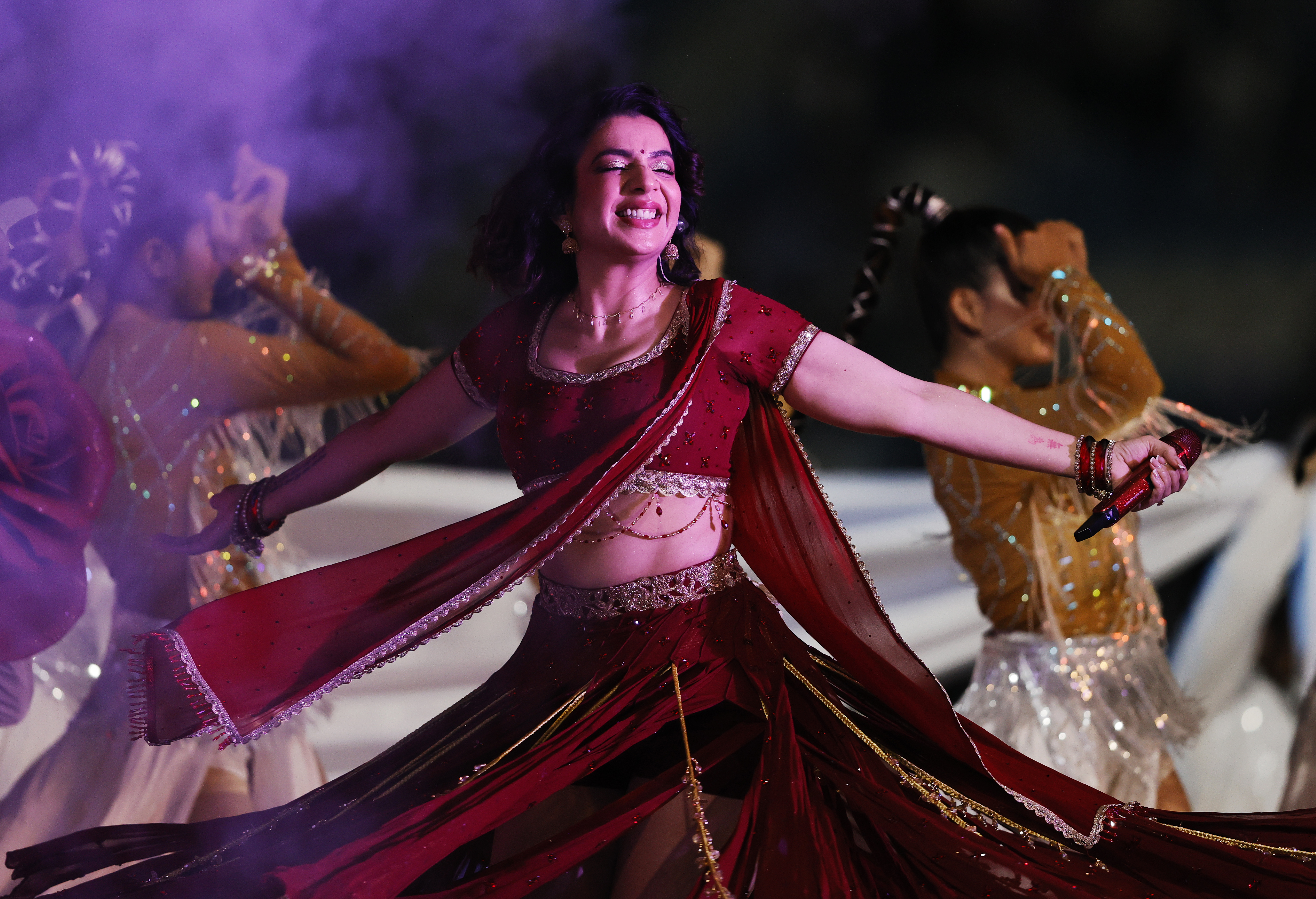 Jasmine Sandlas performing during the UPT20 League Season 4 grand opening ceremony and live concert on 14 August 2026 at Bharat Ratna Shri Atal Bihari Vajpayee Ekana Cricket Stadium, Lucknow, Uttar Pradesh, India. Photos by: s Saikat Das / aceimages.in for UPT20
