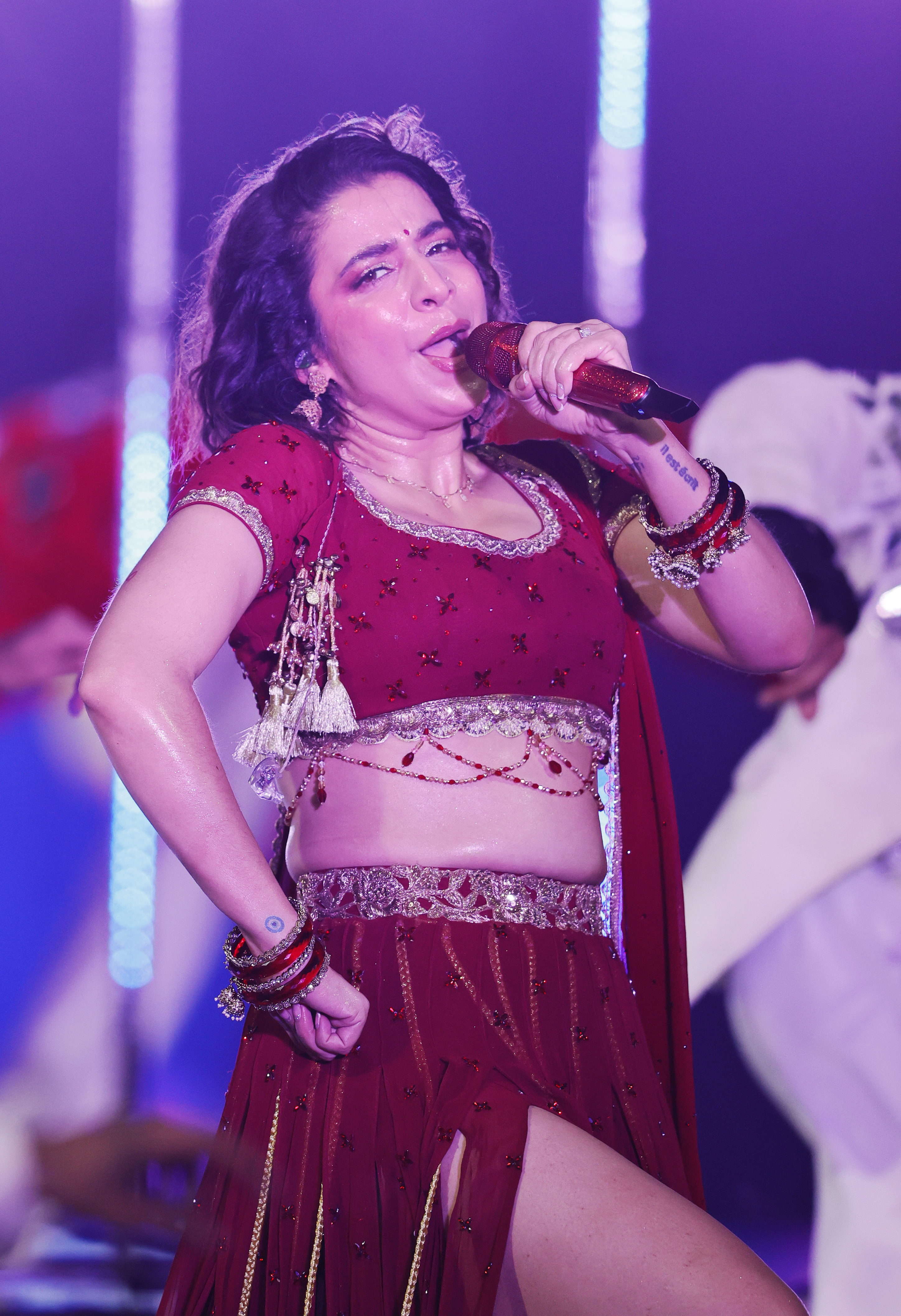 Jasmine Sandlas performing during the UPT20 League Season 4 grand opening ceremony and live concert on 14 August 2026 at Bharat Ratna Shri Atal Bihari Vajpayee Ekana Cricket Stadium, Lucknow, Uttar Pradesh, India. Photos by: s Saikat Das / aceimages.in for UPT20