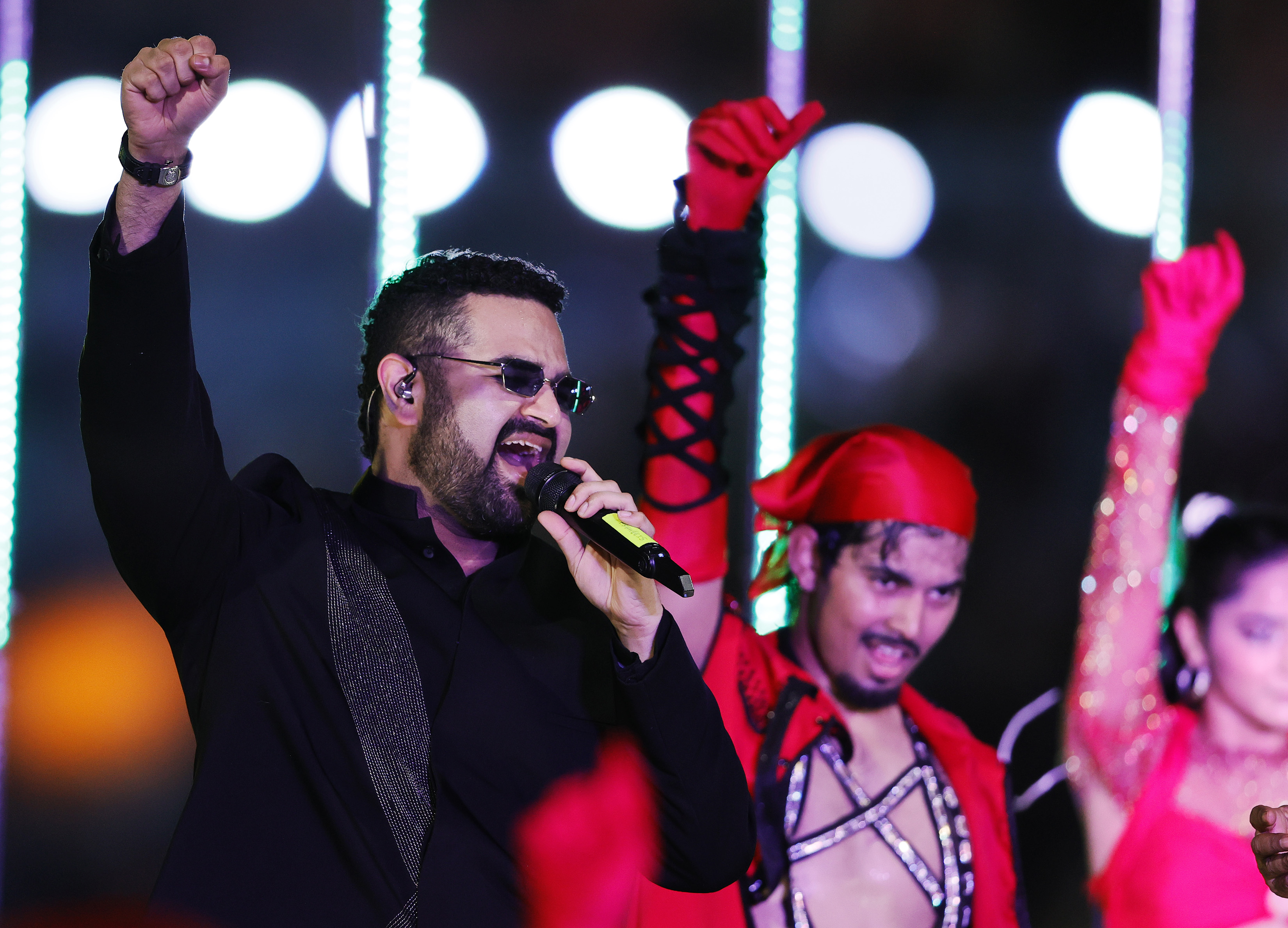 Shankar Mahadevan Performing along with Siddharth Mahadevan and Shivam Mahadevan  during the UPT20 League Season 4 grand opening ceremony and live concert on 14 August 2026 at Bharat Ratna Shri Atal Bihari Vajpayee Ekana Cricket Stadium, Lucknow, Uttar Pradesh, India. Photos by: s Saikat Das / aceimages.in for UPT20