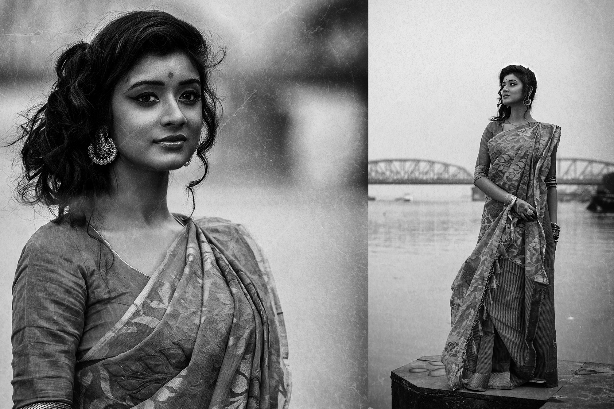 Personal Project with Sriparna Roy / Tusi in collaboration with Madhumita Das Bannerjee makeup artist. Bengali film and TV actress: Sriparna Roy. Photographer: Saikat Das.