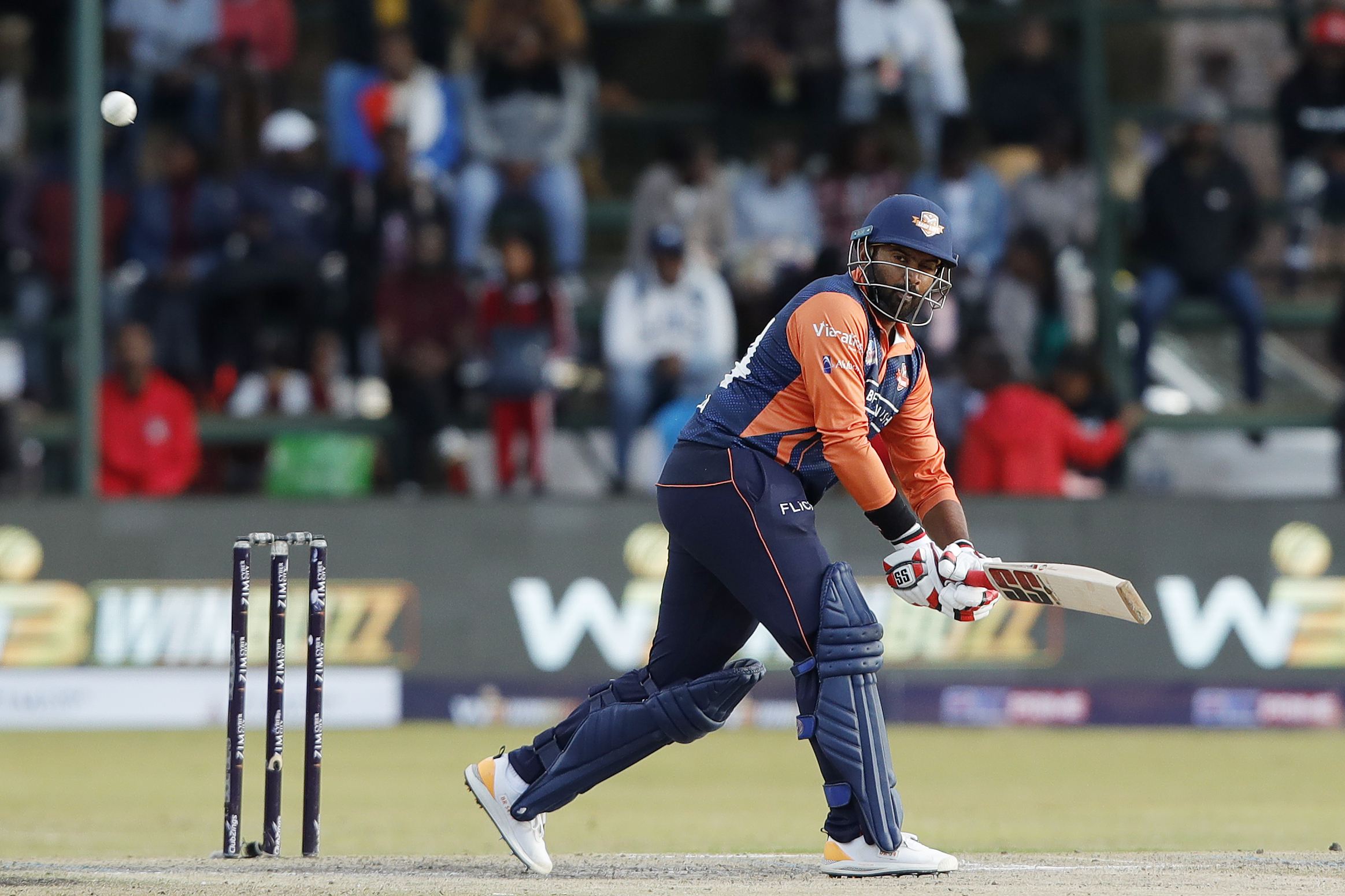 Bhanuka Rajapaksa of Cape Town Samp Army batting during match 16 of the Zim Afro T10 League between the Cape Town Samp Army and the Bulawayo Braves at the Harare Sports Club in the Zimbabwe on the 26th July 2023Photo by Saikat Das / ACEIMAGES for Zim Afro T10