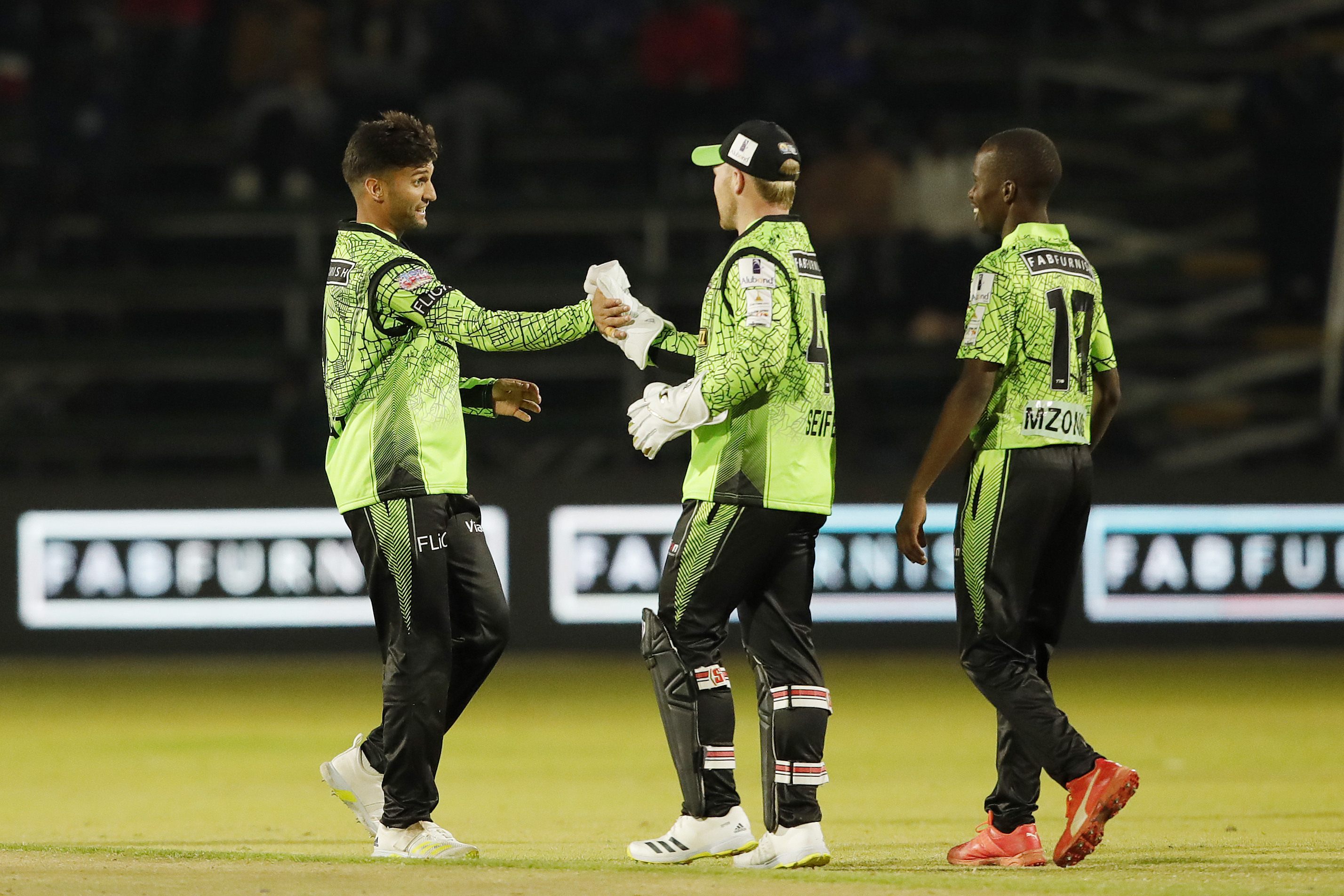 Azmatullah Omerzai of Durban Qalandars celebrating the wicket during match 2 of the Zim Afro T10 League between the Durban Qalandars and the CapeTown Samp Army held at the Harare Sports Club in the Zimbabwe on the 21st July 2023Photo by Saikat Das / ACEIMAGES for Zim Afro T10