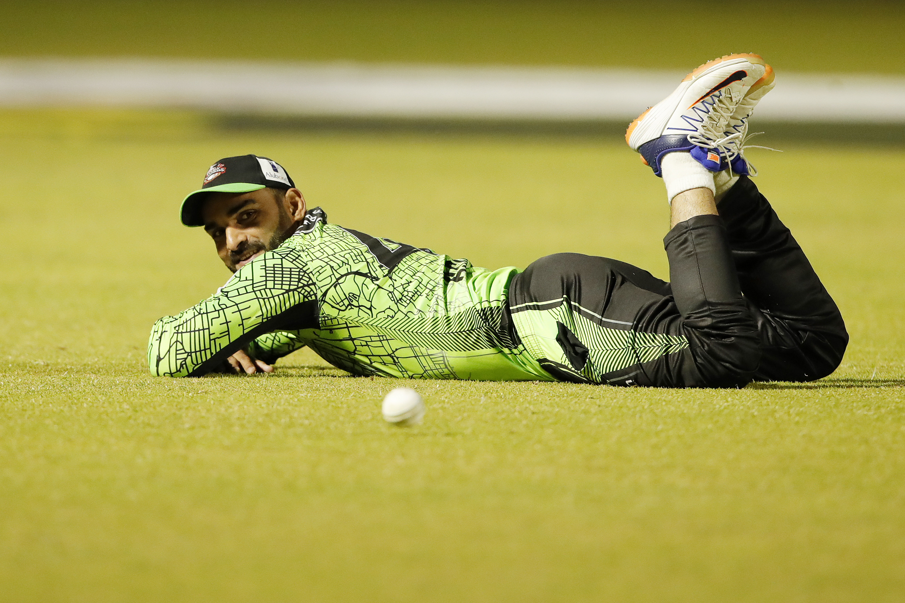Asif Ali of Durban Qalandars during match 2 of the Zim Afro T10 League between the Durban Qalandars and the CapeTown Samp Army held at the Harare Sports Club in the Zimbabwe on the 21st July 2023Photo by Saikat Das / ACEIMAGES for Zim Afro T10