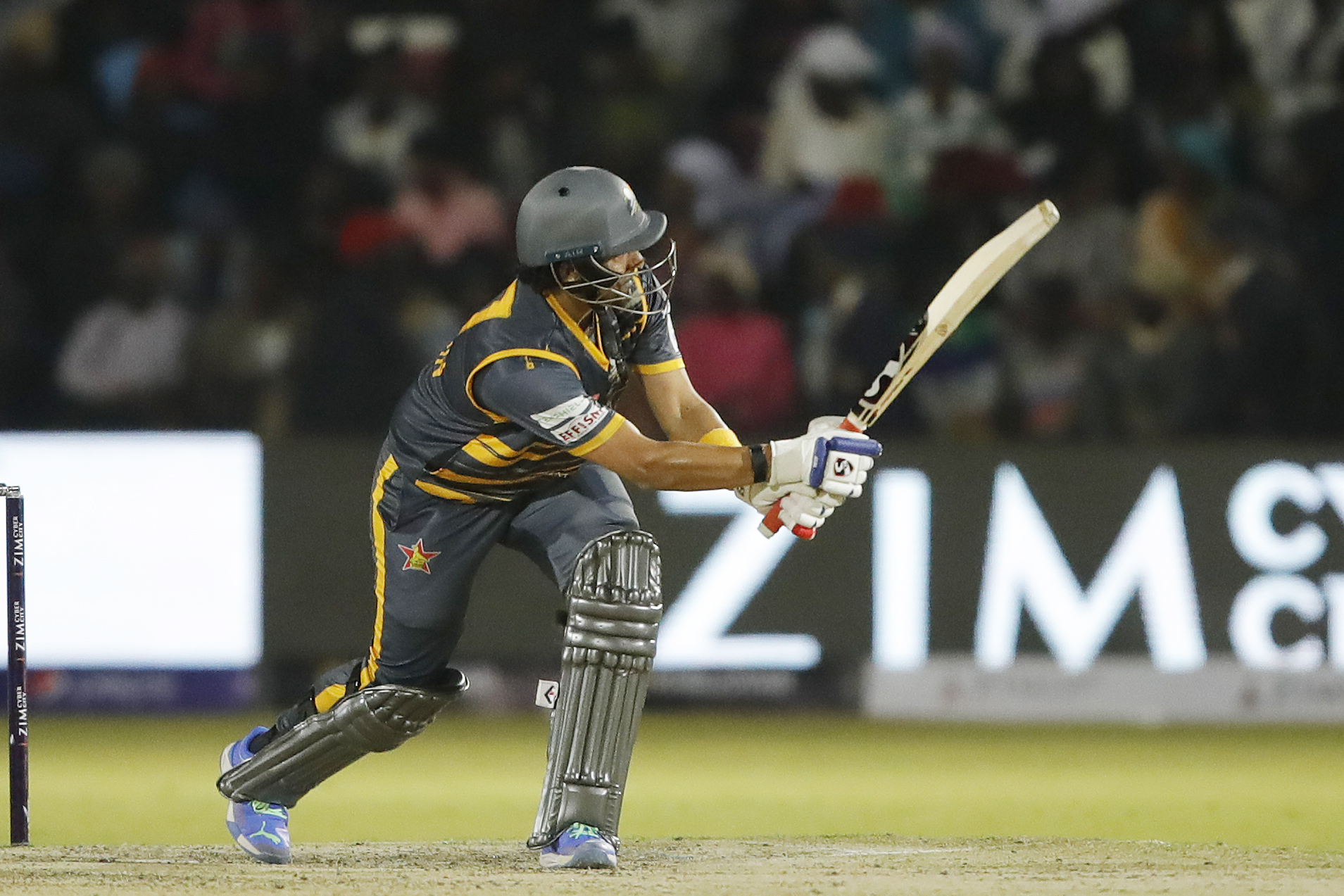 Robin Uthappa of Harare Hurricanes hitting a four during match 22 Eliminator of the Zim Afro T10 League between the Cape Town Samp Army  and the Harare Hurricanes at the Harare Sports Club in the Zimbabwe on the 28th July 2023Photo by Saikat Das / ACEIMAGES for Zim Afro T10