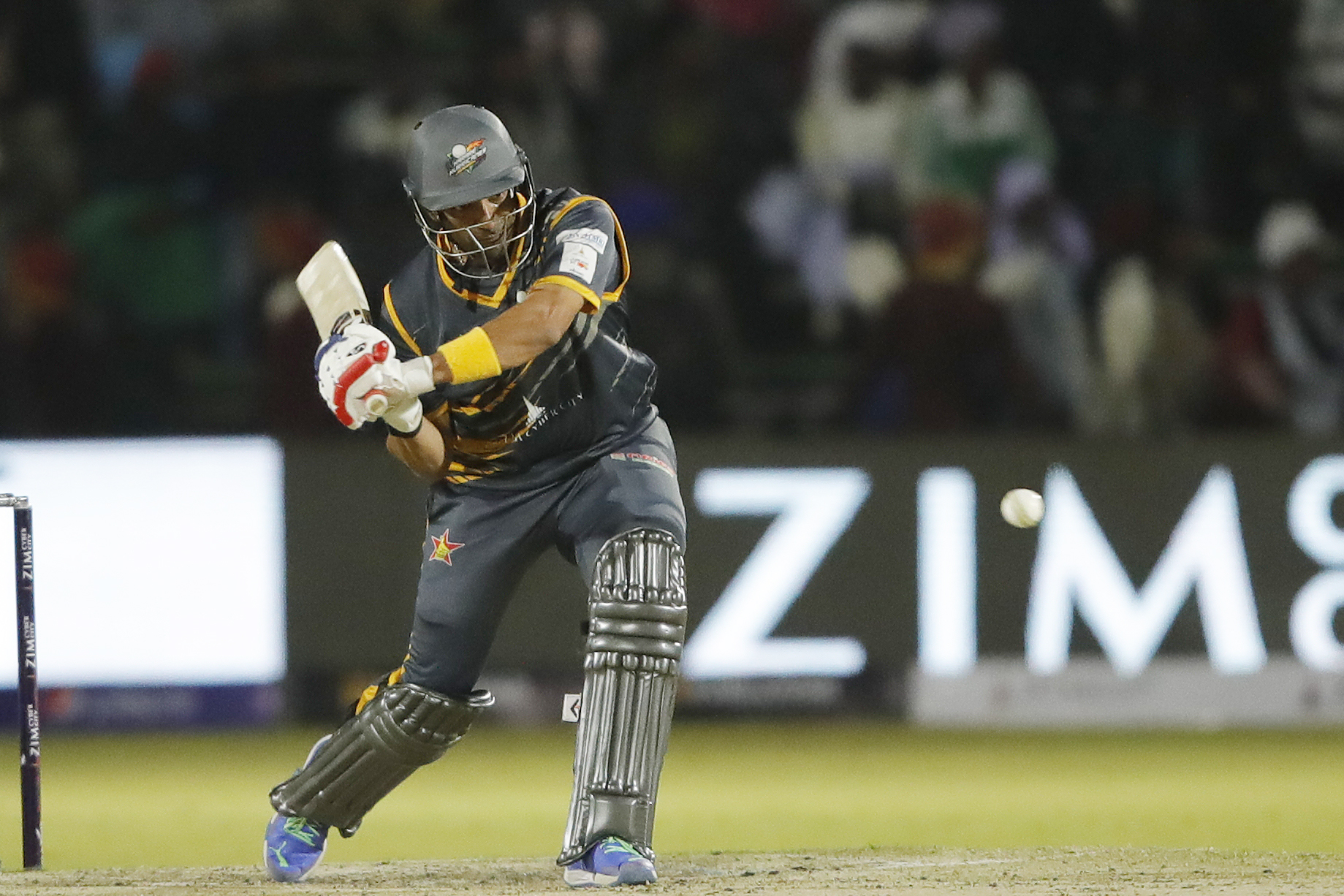 Robin Uthappa of Harare Hurricanes hitting a over boundary during match 22 Eliminator of the Zim Afro T10 League between the Cape Town Samp Army  and the Harare Hurricanes at the Harare Sports Club in the Zimbabwe on the 28th July 2023Photo by Saikat Das / ACEIMAGES for Zim Afro T10