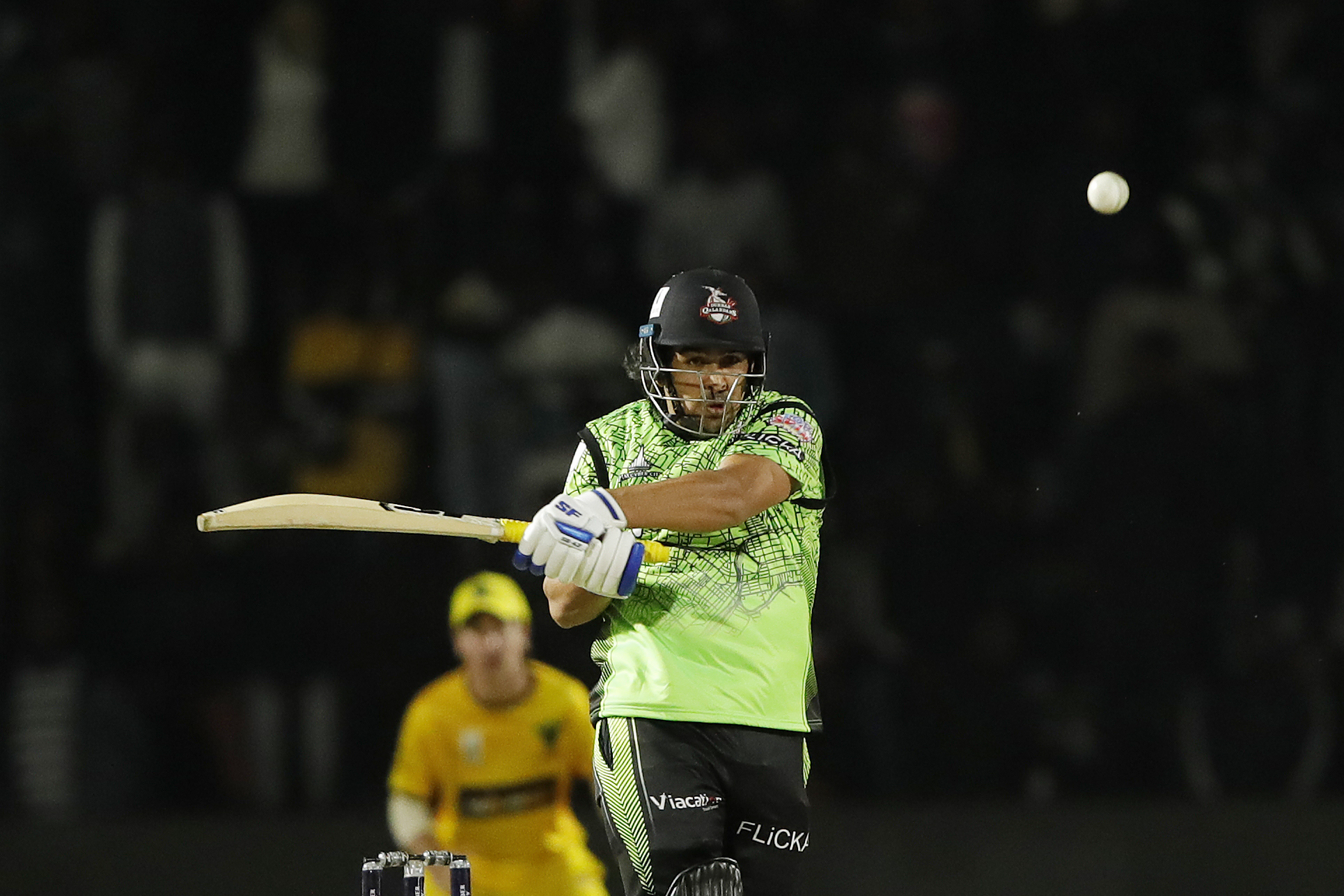 Hazratullah Zazai of Durban Qalandars batting during match 5 of the Zim Afro T10 League between the Durban Qalandars and the Johannesburg Buffaloes held at the Harare Sports Club in the Zimbabwe on the 22nd July 2023Photo by Saikat Das / ACEIMAGES for Zim Afro T10