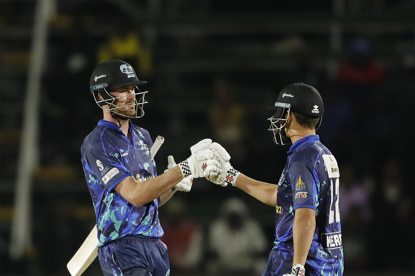 Kobe Herft  of Bulawayo Braves and Ashton Turner  of Bulawayo Braves during match 9 of the Zim Afro T10 League between the Bulawayo Braves and the Durban Qalandars held at the Harare Sports Club in the Zimbabwe on the 23rd July 2023Photo by Saikat Das / ACEIMAGES for Zim Afro T10