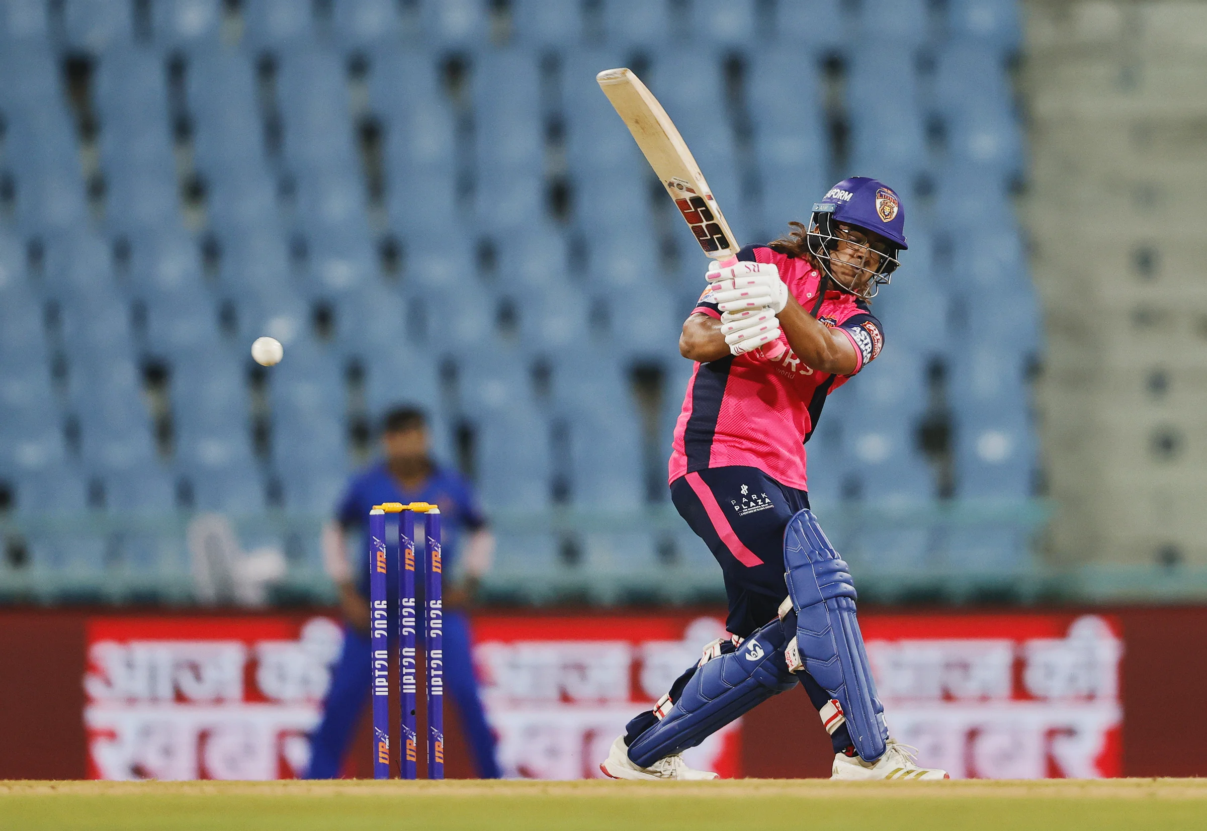 Abhay Pratap Singh of Gaur Gorakhpur Lions batting during the UPT20 League Season 4 night clash on 16 August 2026 at Bharat Ratna Shri Atal Bihari Vajpayee Ekana Cricket Stadium, Lucknow, Uttar Pradesh, India, Gaur Gorakhpur Lions take on defending champions Meerut Mavericks in Match 5 under lights as Purvanchal’s pride meets Meerut’s grit in a high‑intensity T20 battle.Photos by: s Saikat Das / aceimages.in for UPT20
