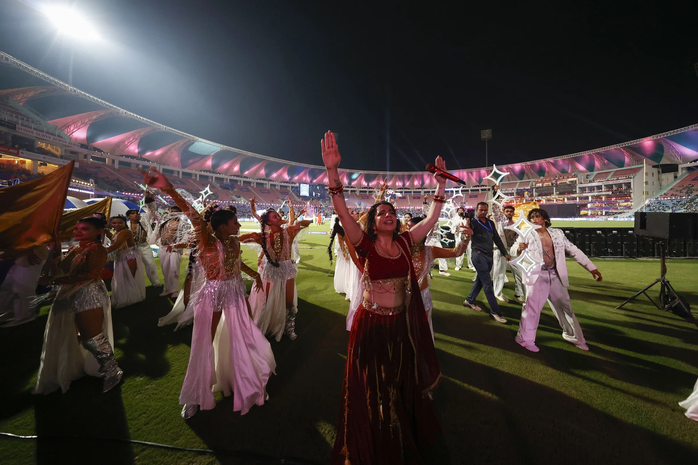 Jasmine Sandlas performing during the UPT20 League Season 4 grand opening ceremony and live concert on 14 August 2026 at Bharat Ratna Shri Atal Bihari Vajpayee Ekana Cricket Stadium, Lucknow, Uttar Pradesh, India. Photos by: Tamal Das / aceimages.in for UPT20